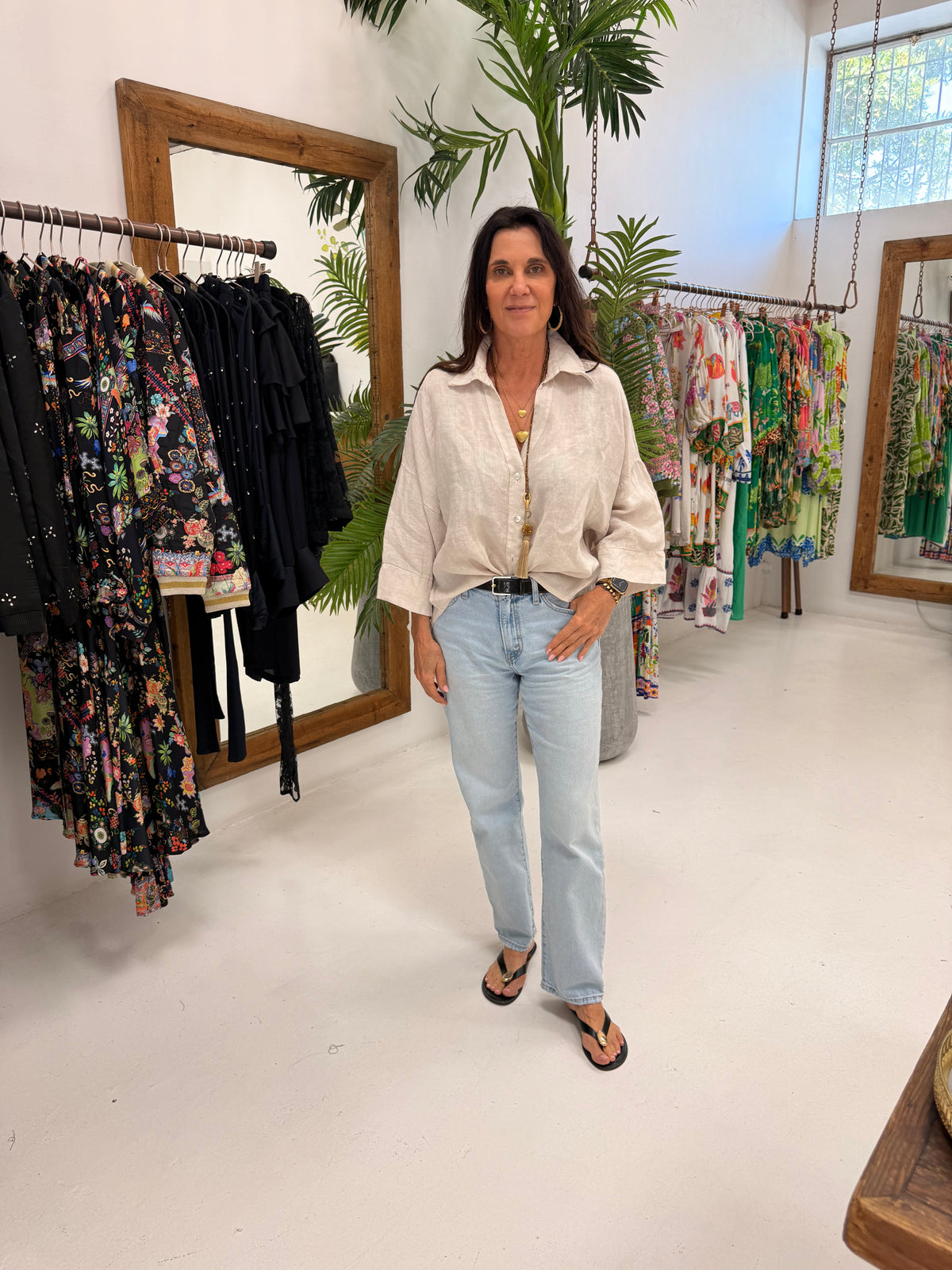 YES Linen Shirt Stone