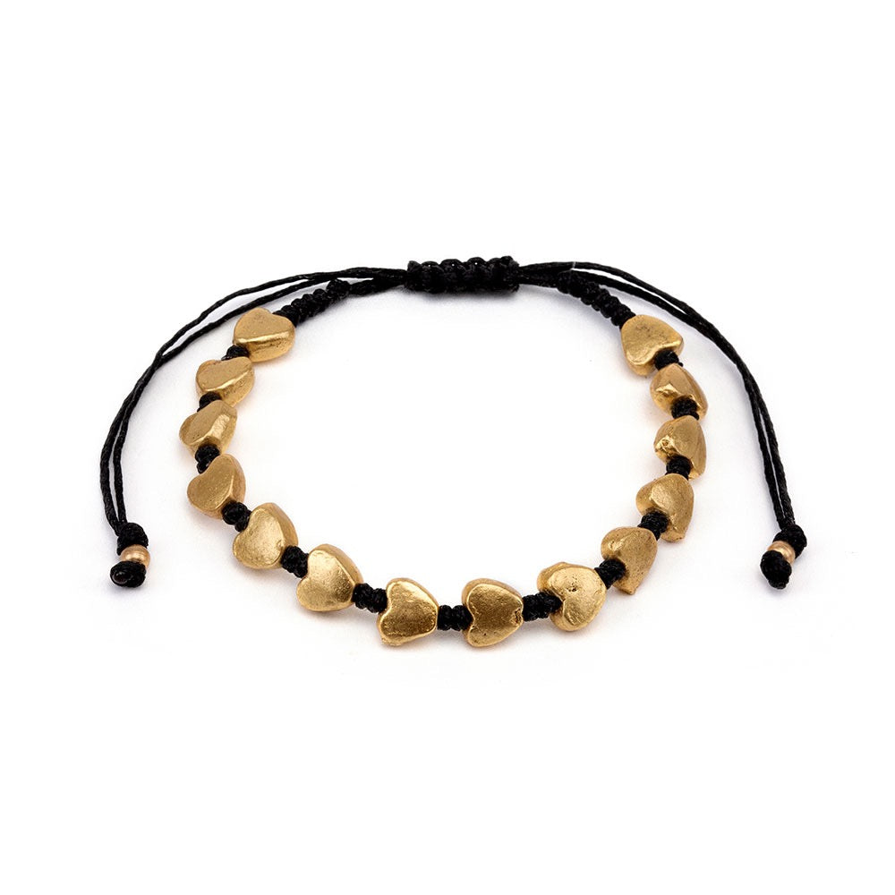 Vestopazzo Adjustable Macramé Heart Bracelet