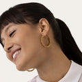 Vestopazzo Large Hoop Nugget Earrings