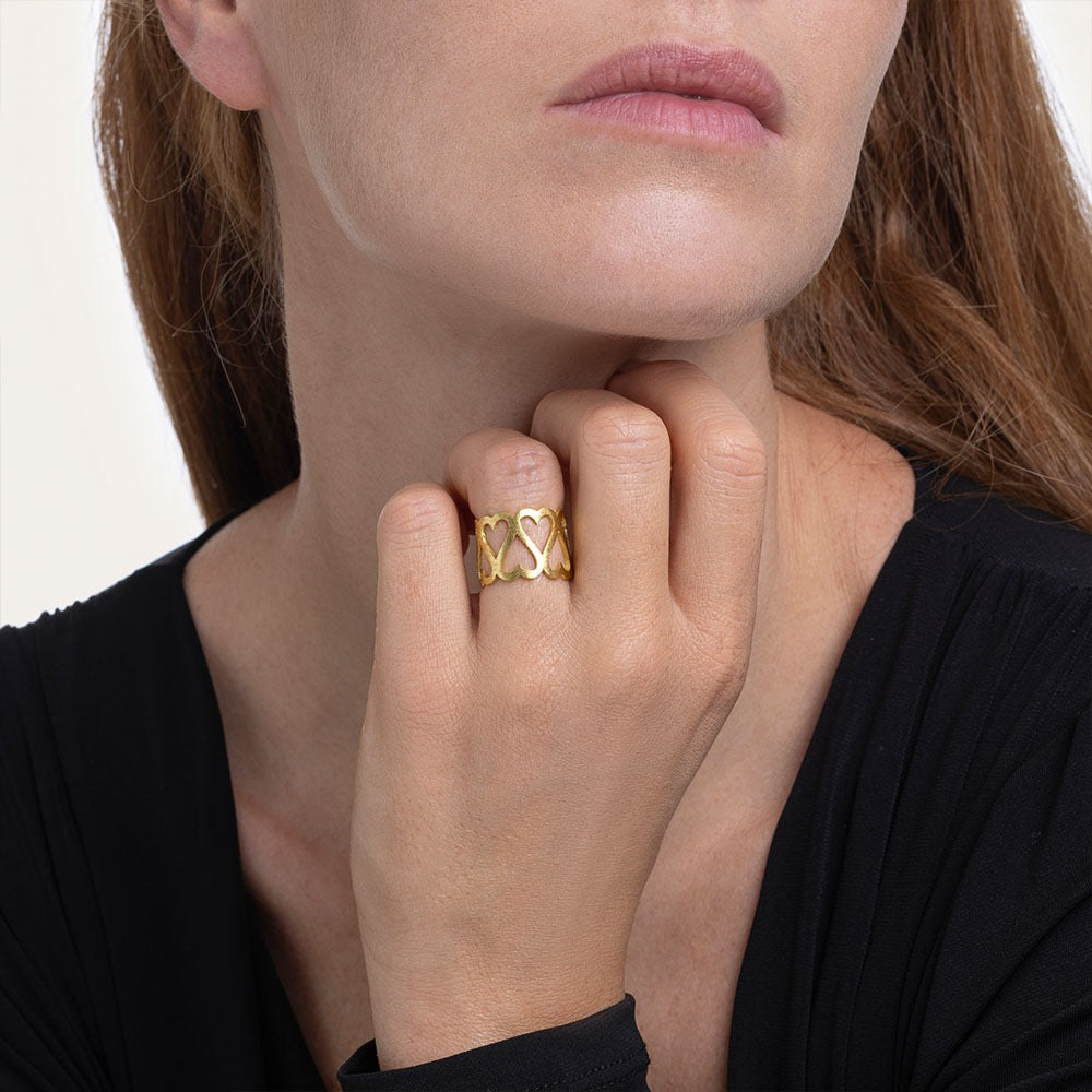Vestopazzo Heart Crown Ring
