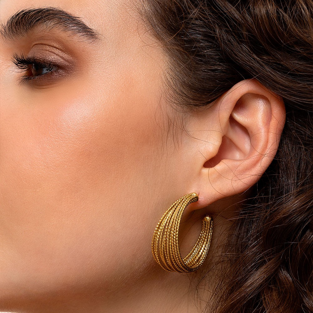 Vestopazzo Semi Luminous Hooped Earings