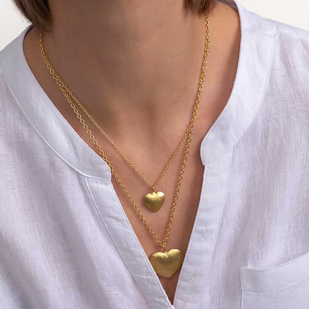 Vestopazzo Double Heart Chain Necklace