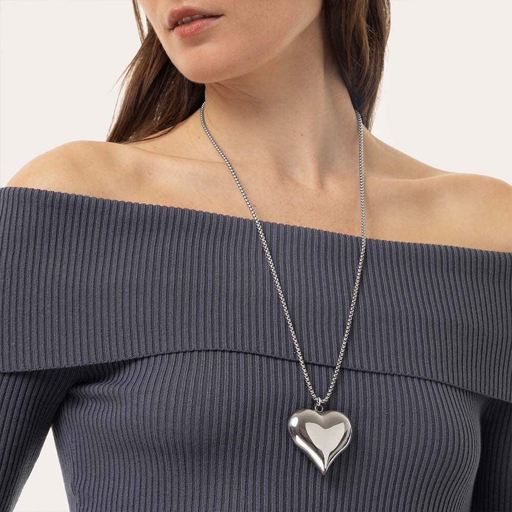 Vestopazzo Large Heart Pendant Necklace