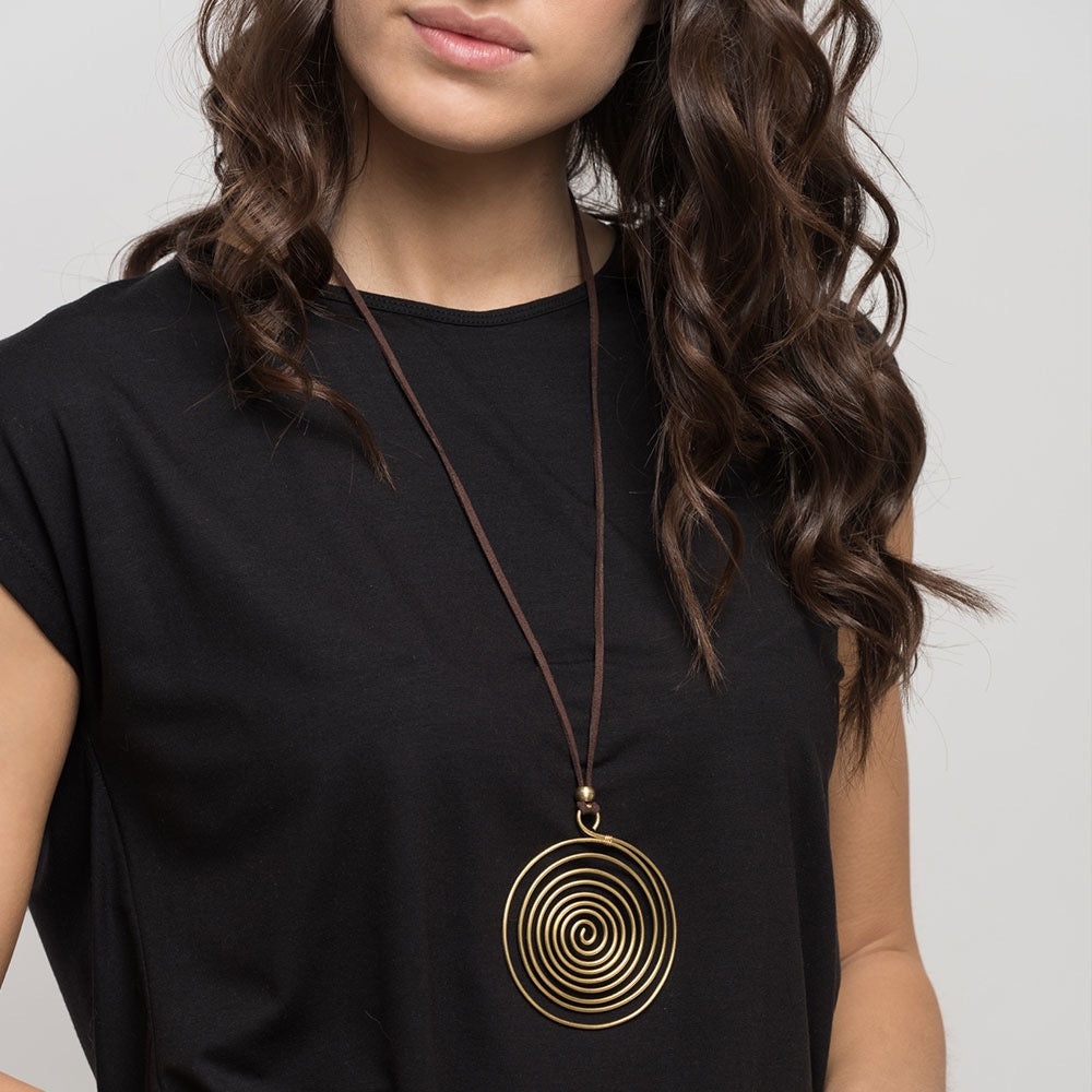 Vestopazzo Spiral Pendant Necklace
