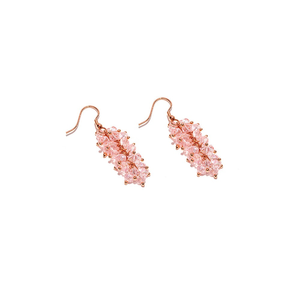 Vestopazzo Crystal Mogra Rose Gold Earrings