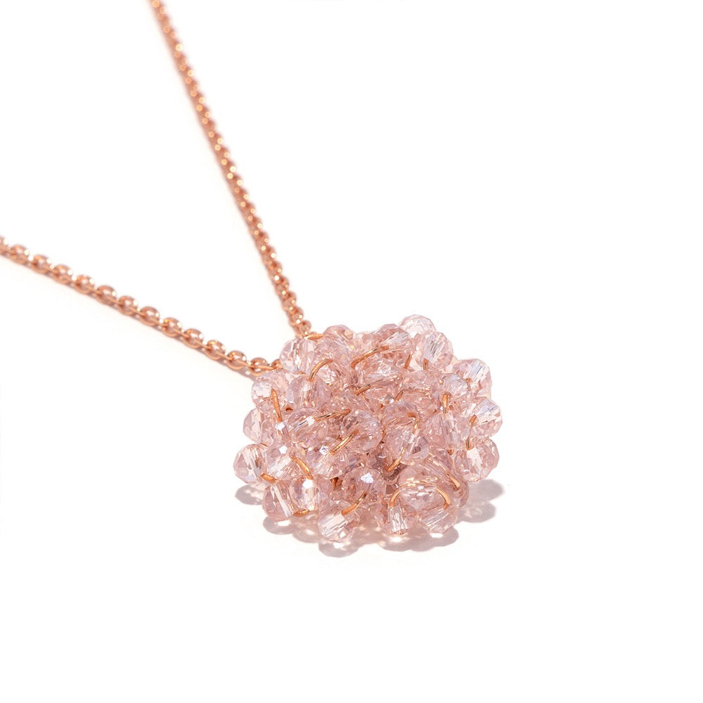 Vestopazzo Crystal Flower Pendant Necklace