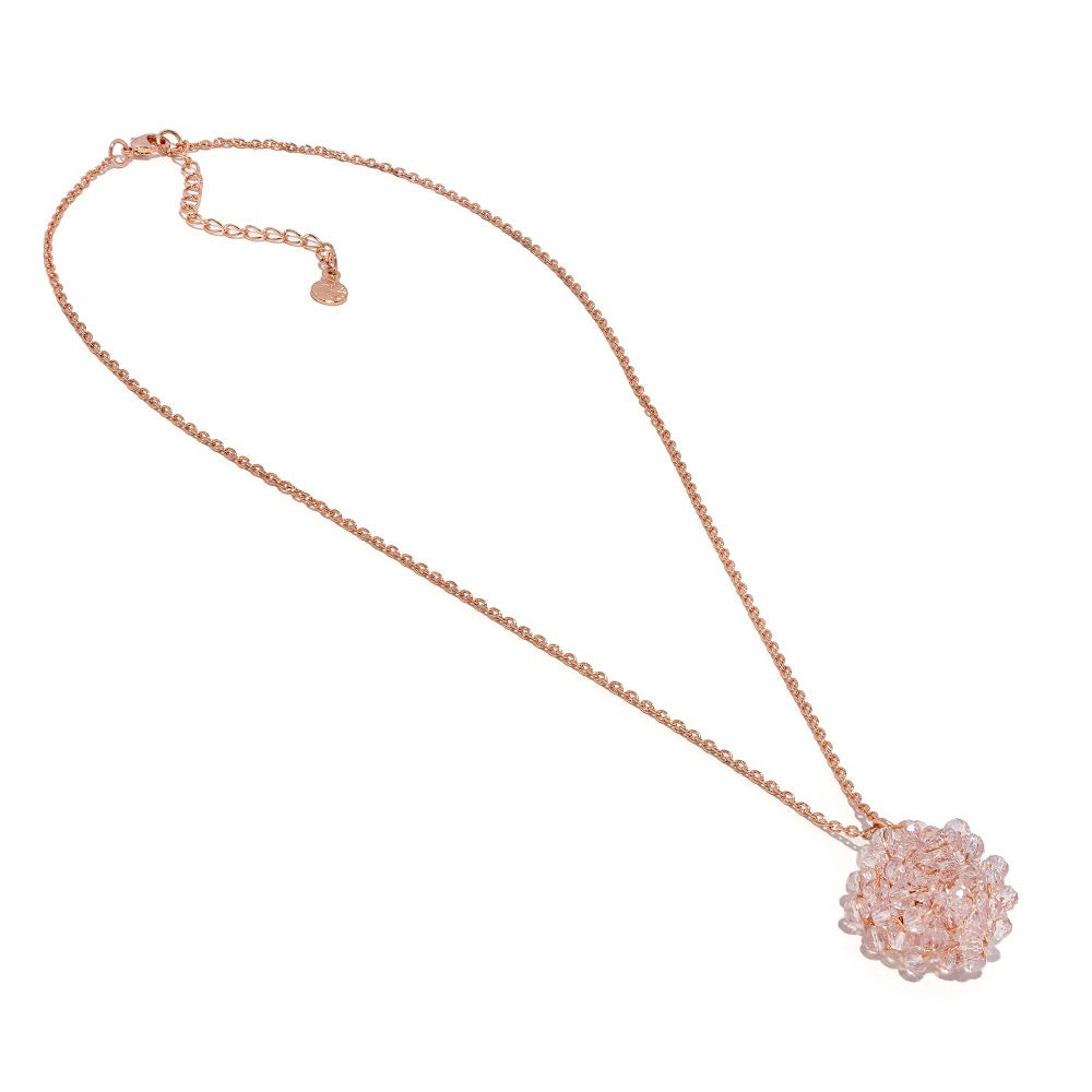 Vestopazzo Crystal Flower Pendant Necklace