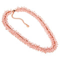Vestopazzo Crystal Rose Gold Mogra Necklace