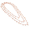 Vestopazzo Long Rose Gold Tiny Hearts Necklace