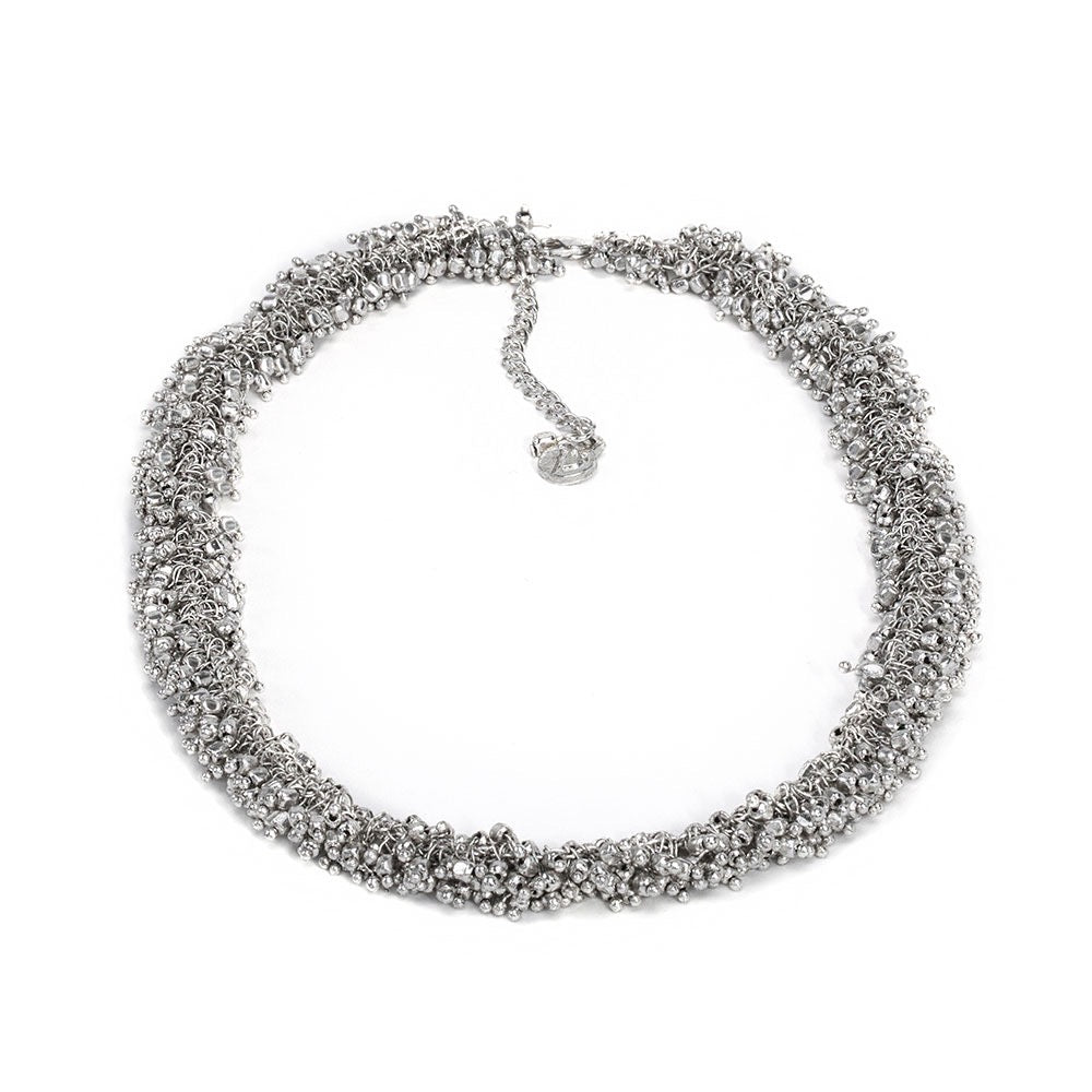 Vestopazzo Short Mogra Silver Necklace