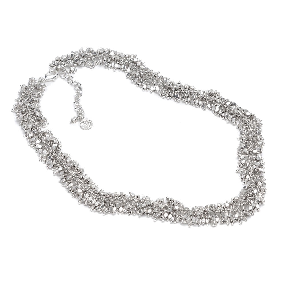 Vestopazzo Short Mogra Silver Necklace