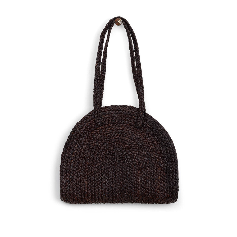 Vestopazzo Woven Half Moon Bag Chocolate