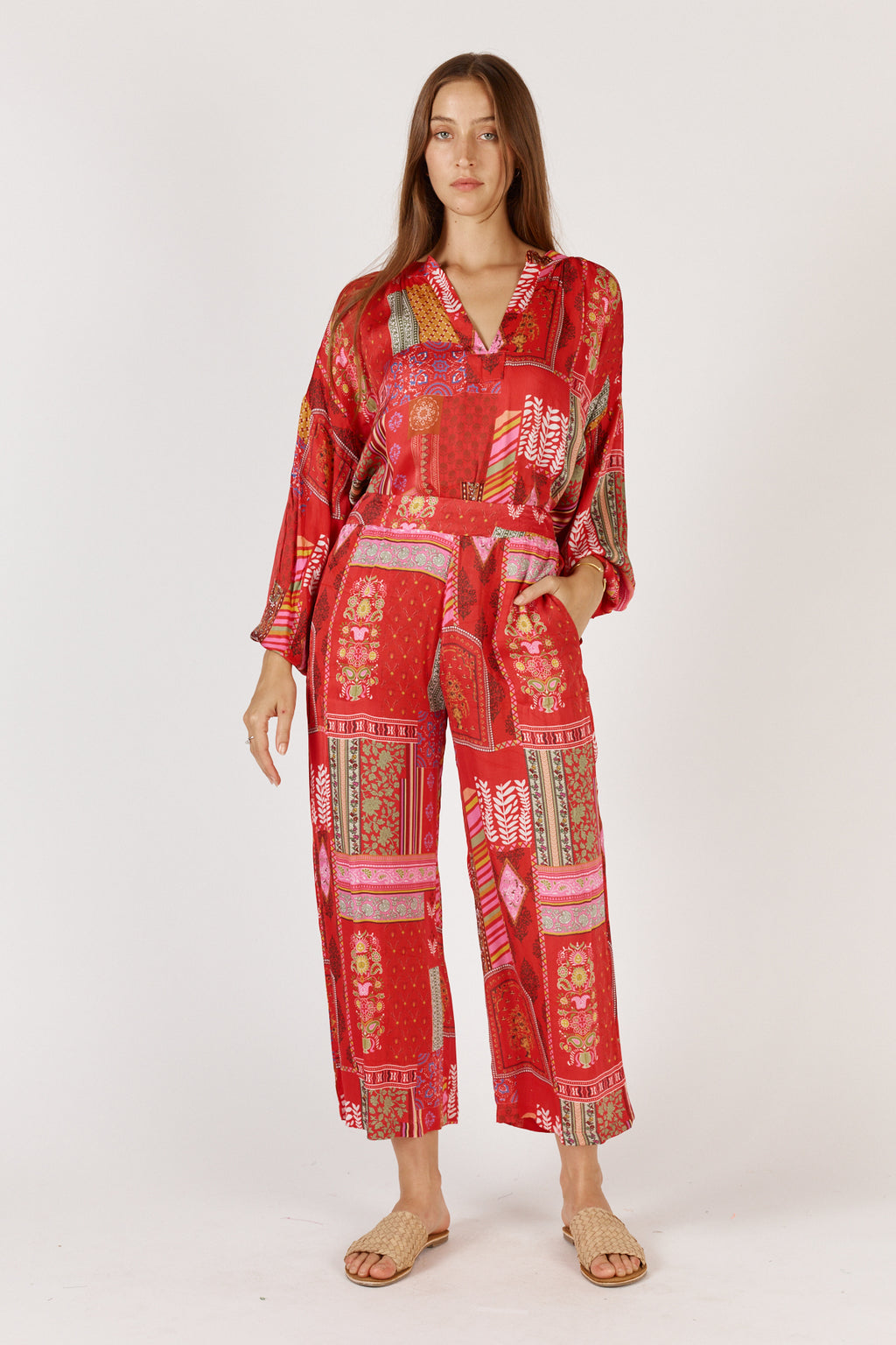 RYY Khari Pant Red