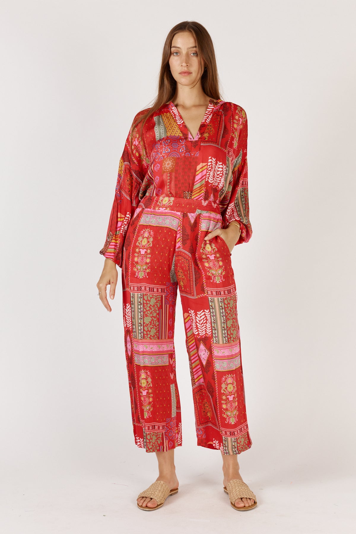 RYY Khari Pant Red