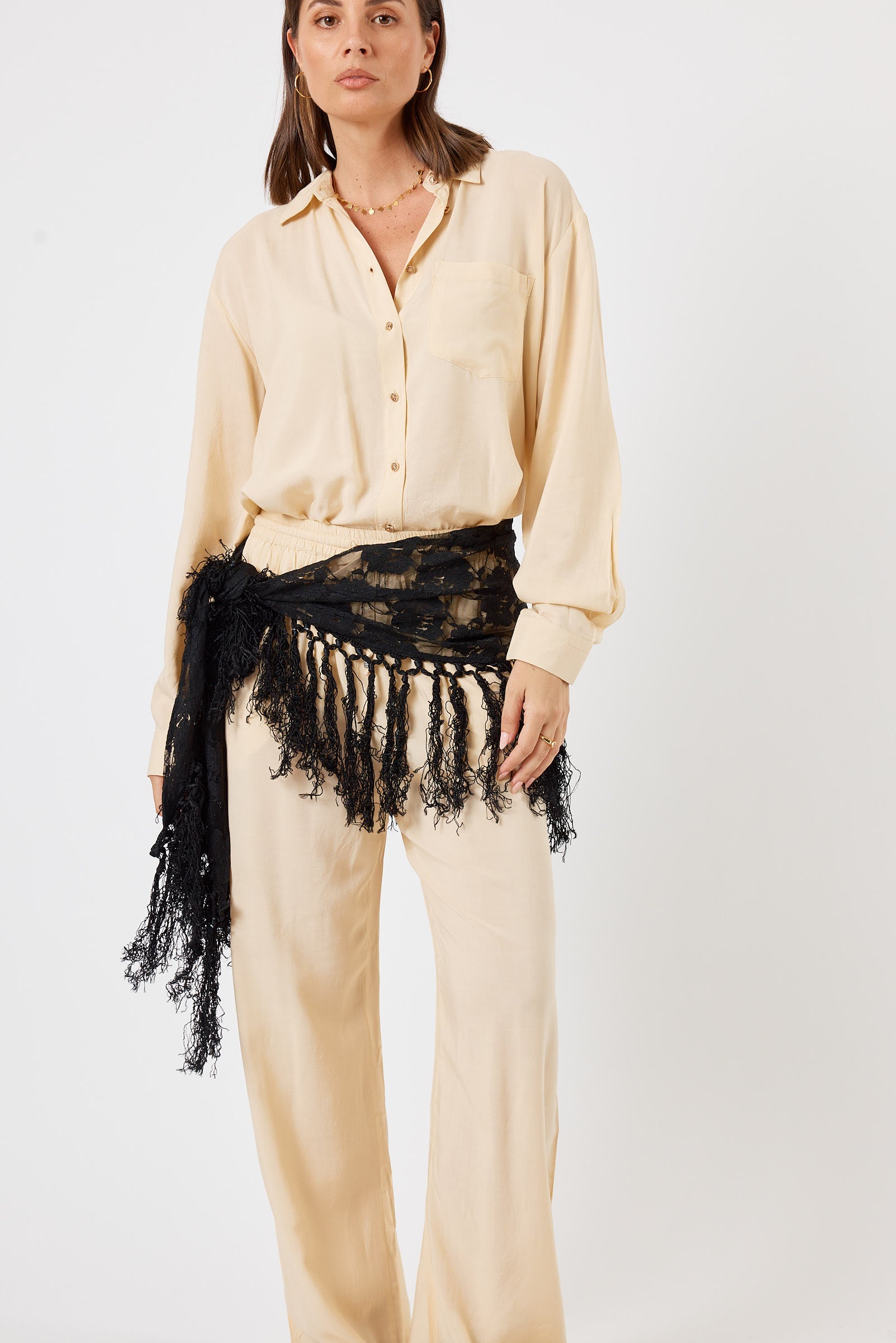 Lula Soul Chandelier Waist Scarf Black