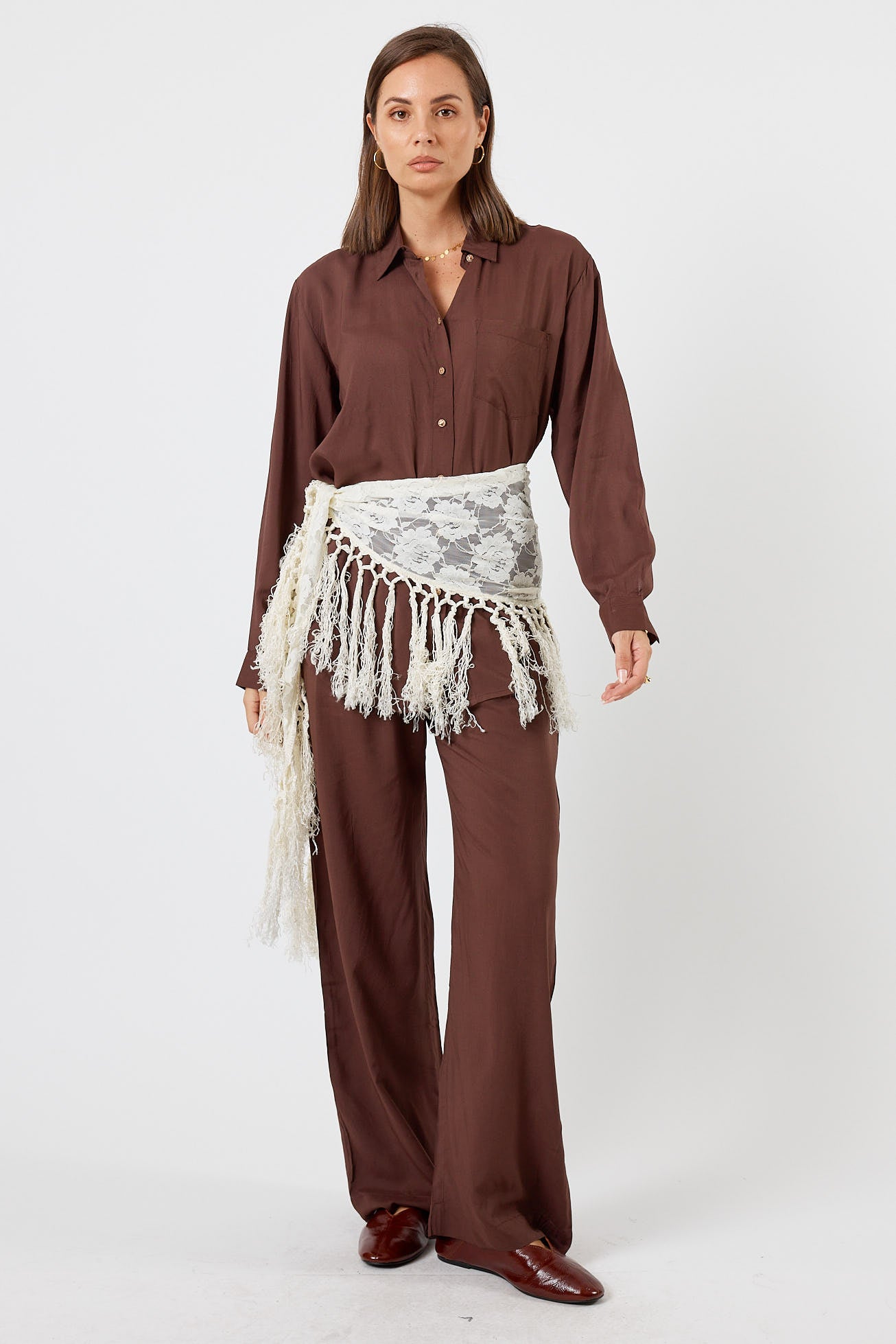 Lula Soul Chandelier Waist Scarf Cream