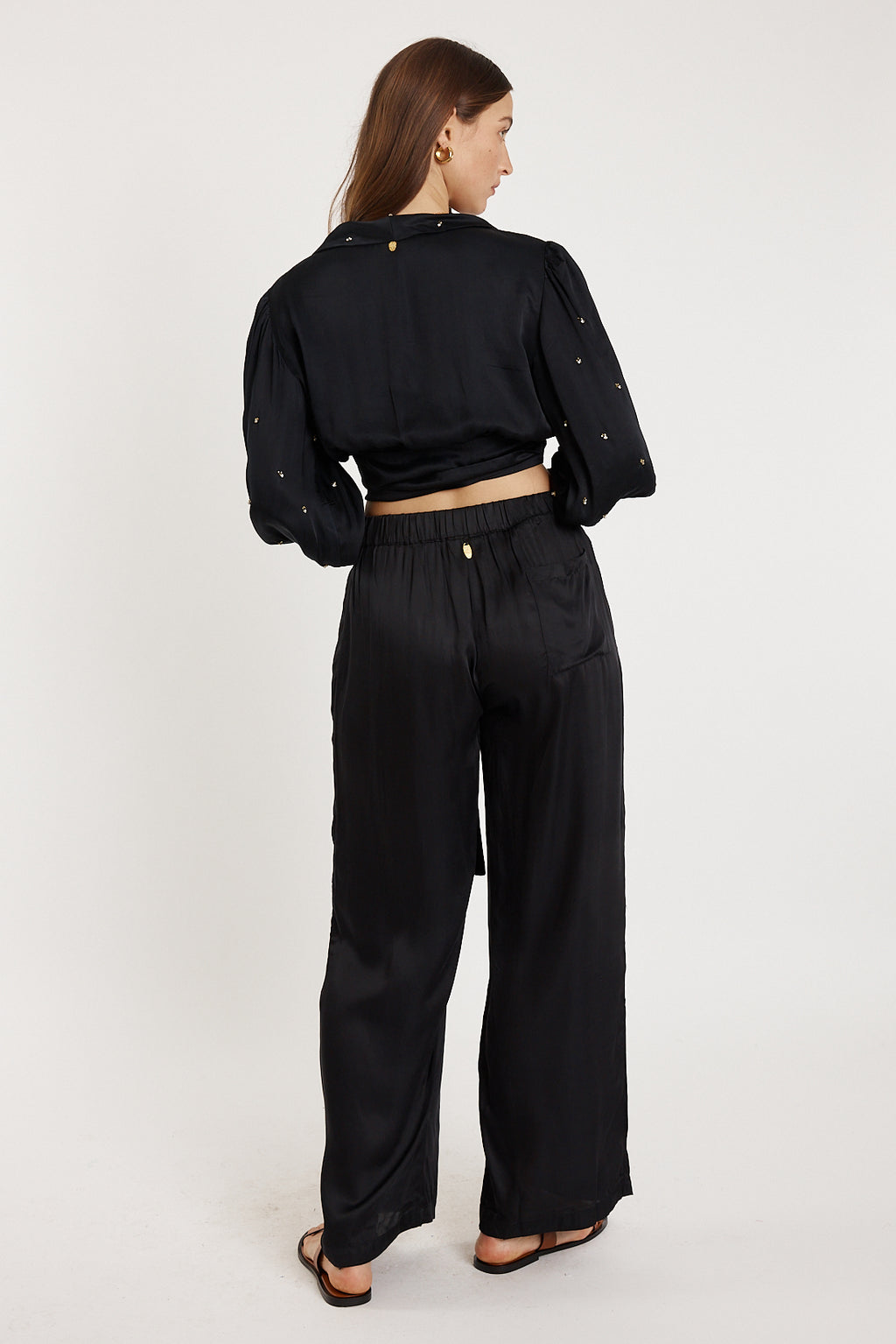 RYY Bienvenue Wrap Top Black