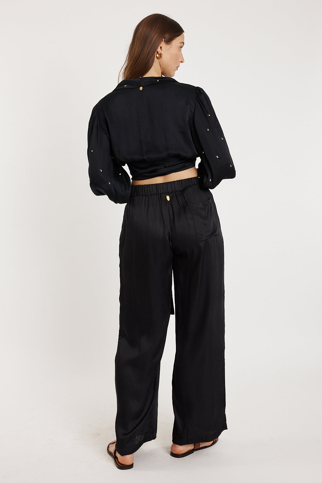 RYY Bienvenue Wrap Top Black