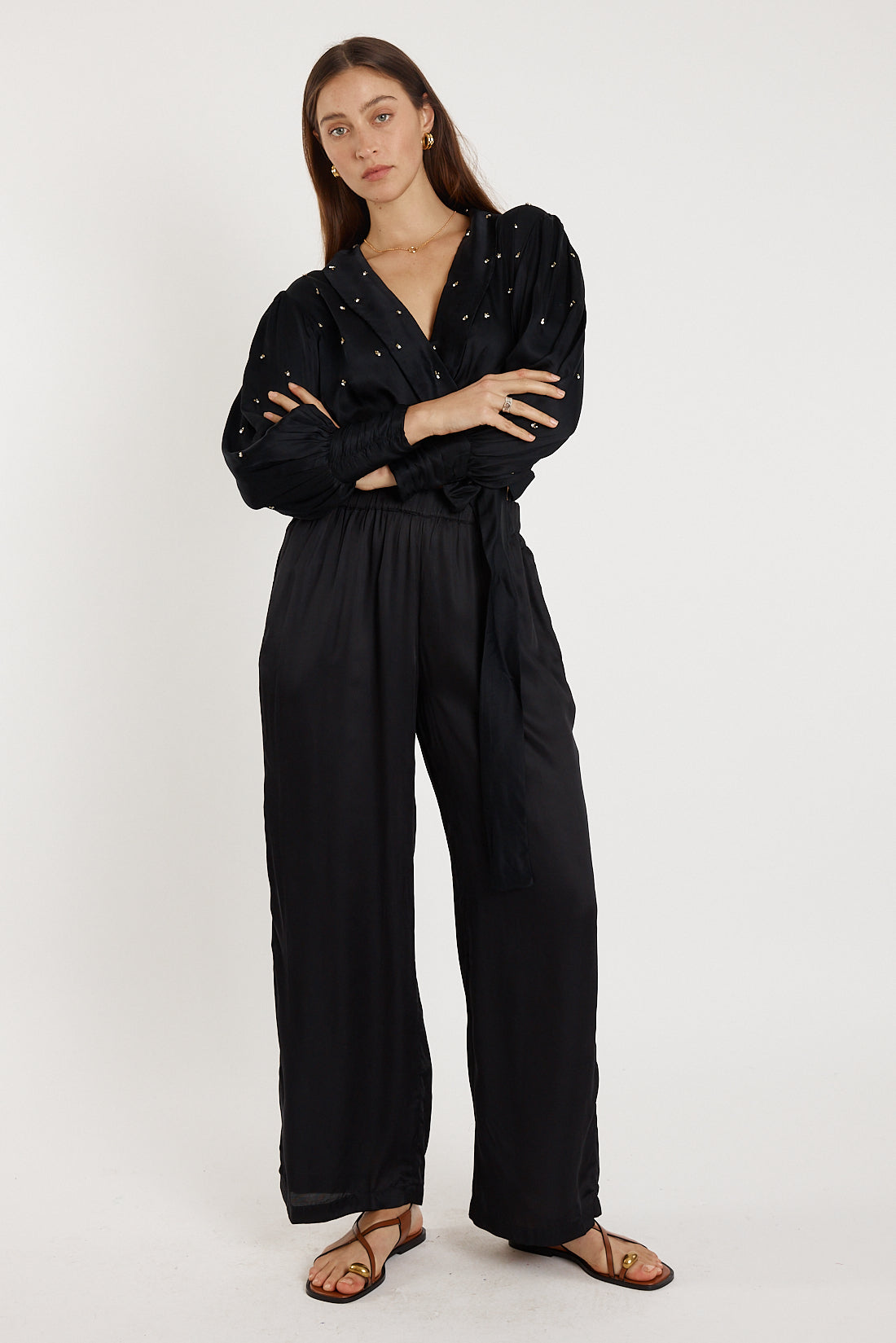 RYY Bienvenue Wrap Top Black