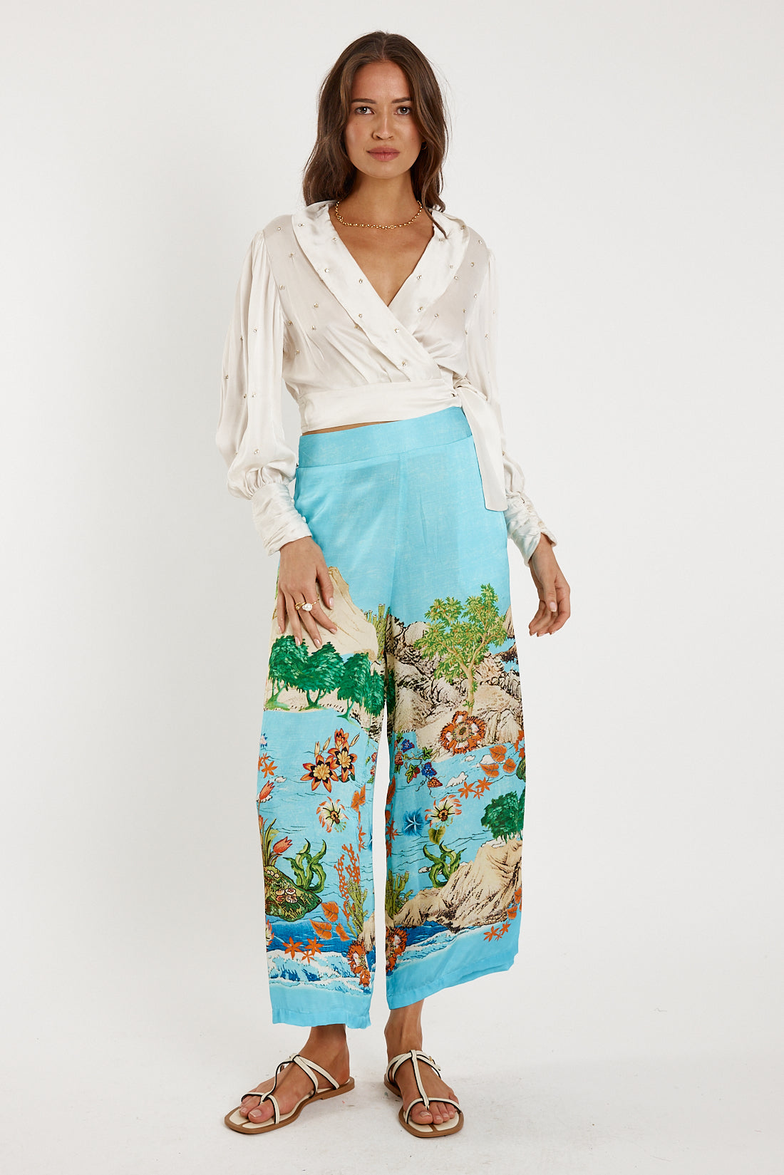 RYY Bienvenue Wrap Top Cream