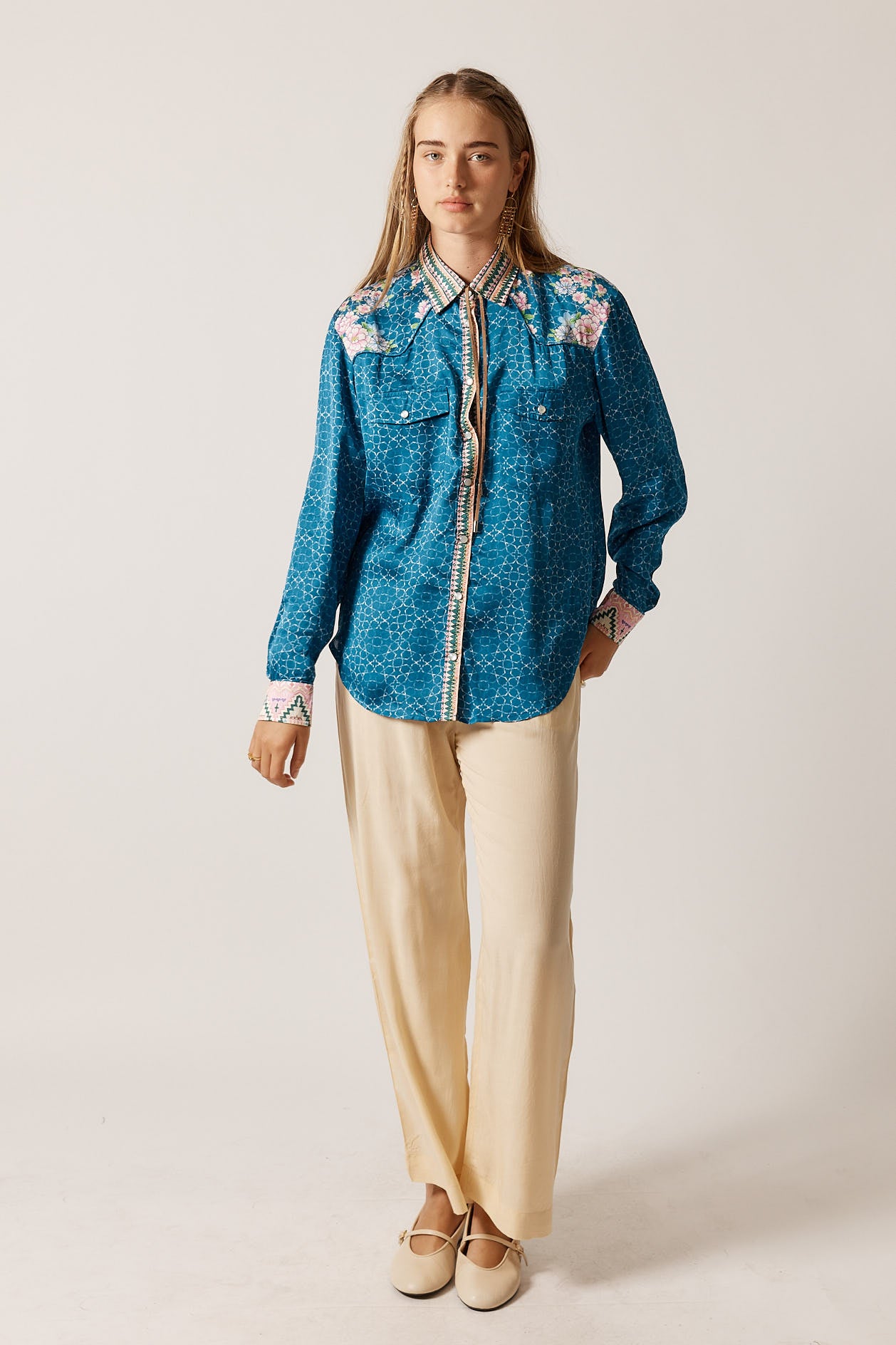 RYY Daisy Duke Shirt Navy