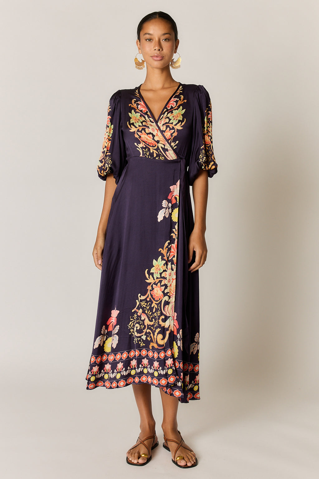 RYY Gazte Wrap Dress Burgundy - Pre Order