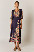 RYY Gazte Wrap Dress Burgundy - Pre Order