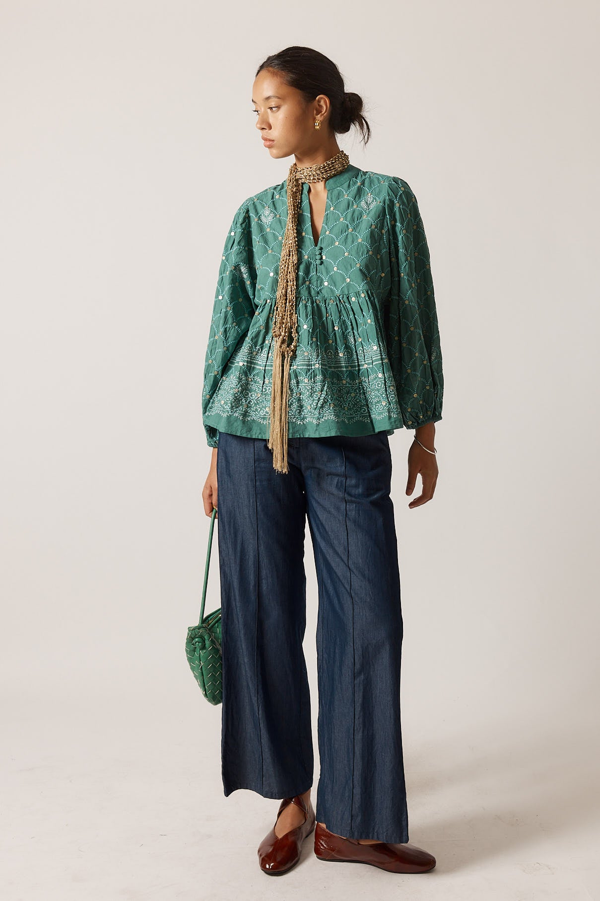 RYY Locket of Love Top Sage