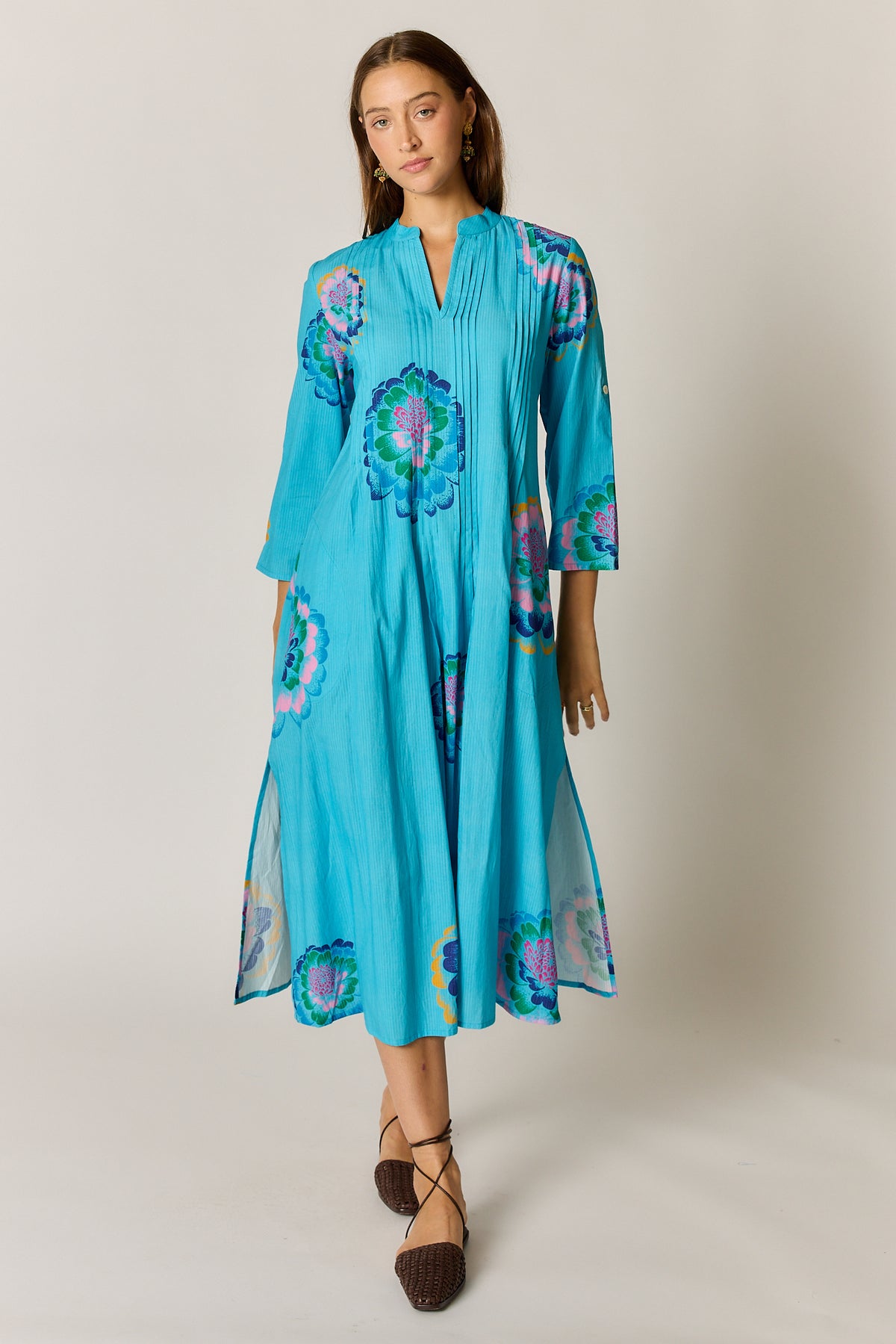 RYY Neon Fleur Kaftan Blue Pre Order