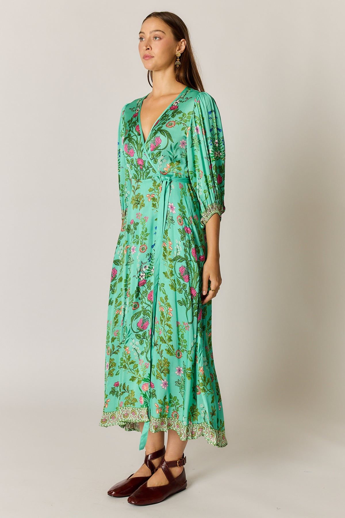 RYY Tatiana Wrap Dress Green pre order