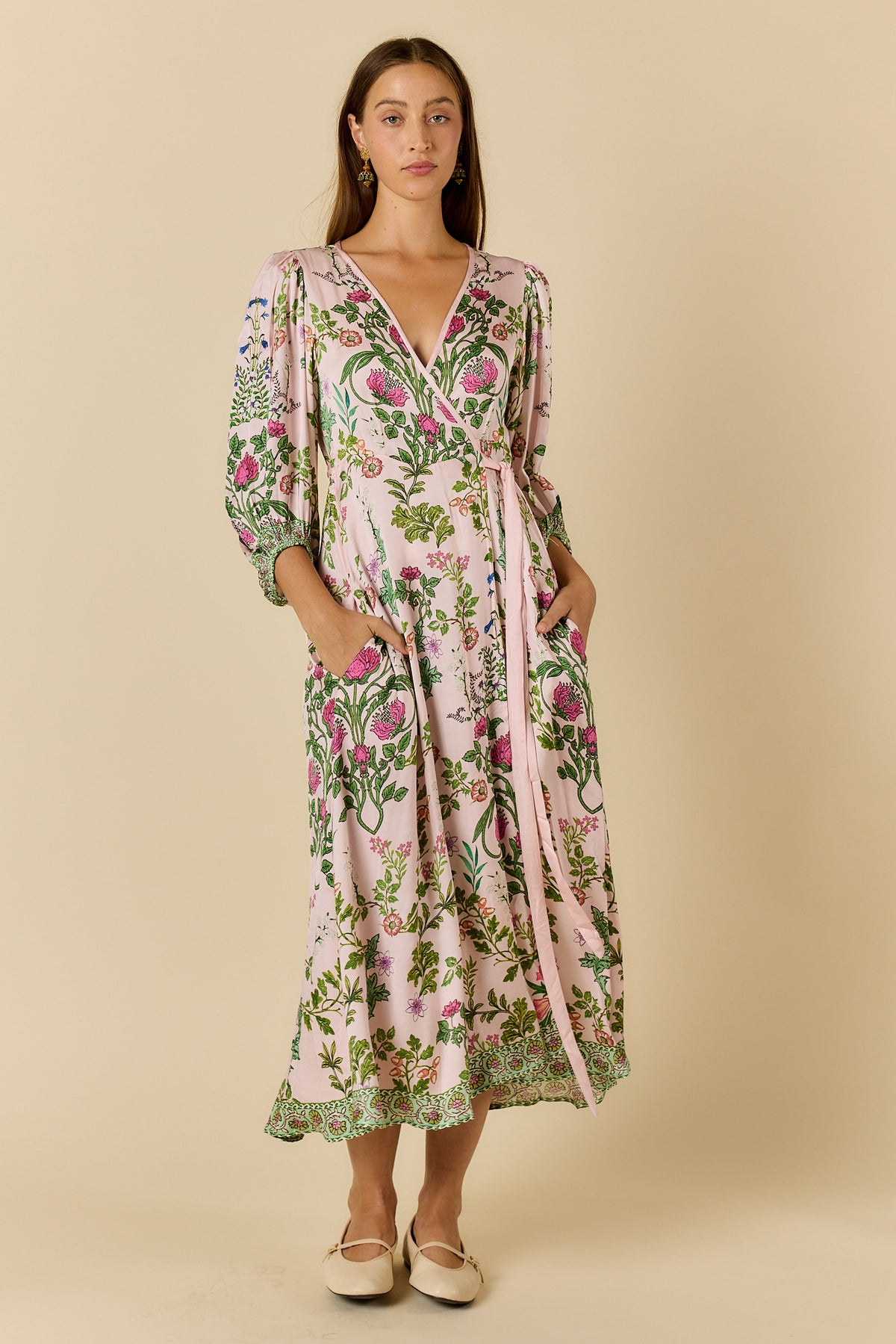 RYY Tatiana Wrap Dress Pink pre order