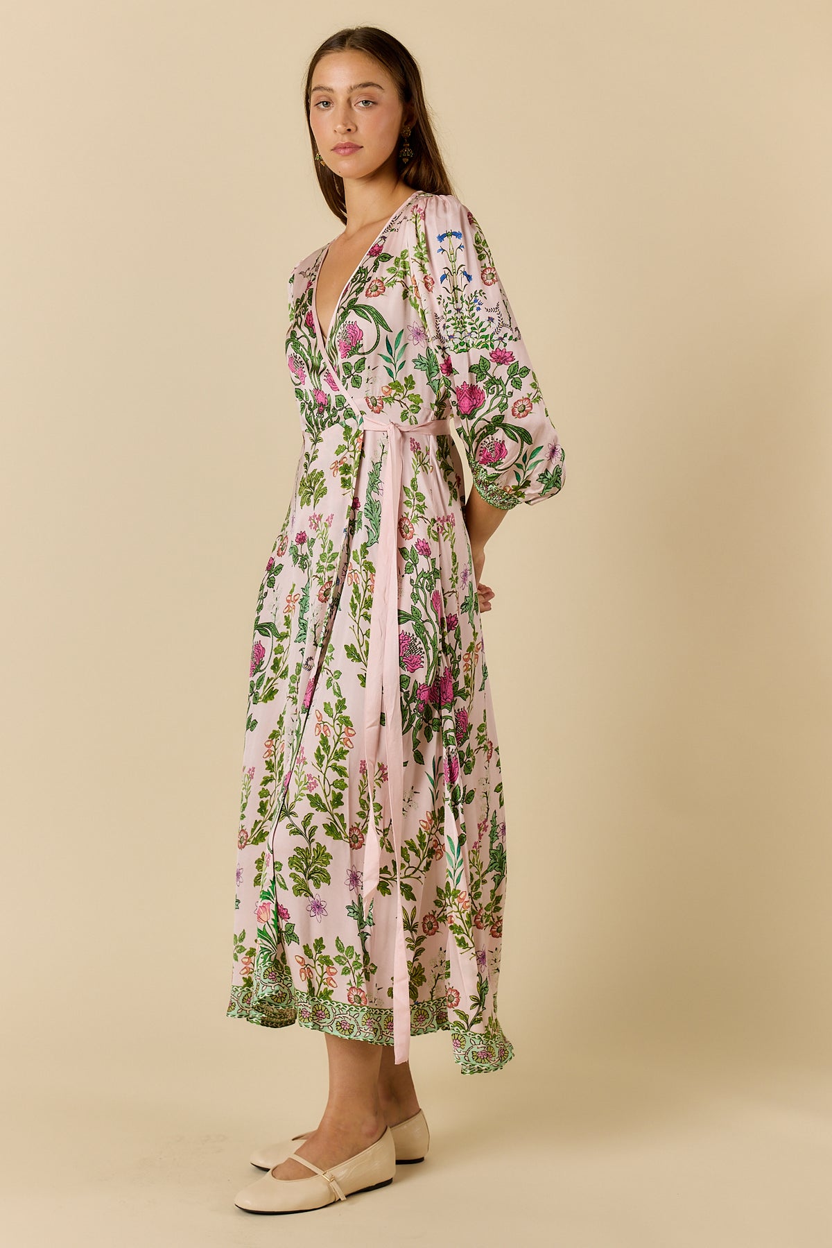 RYY Tatiana Wrap Dress Pink pre order