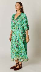 RYY Tatiana Wrap Dress Green Pre Order