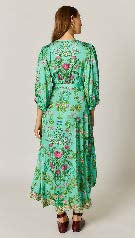RYY Tatiana Wrap Dress Green Pre Order