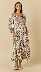 RYY Tatiana Wrap Dress Pink