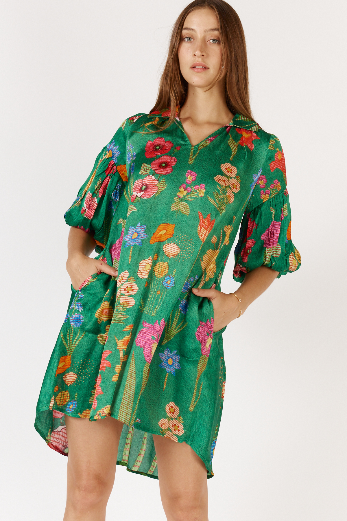 RYY Tea Dress Emerald - Image 2