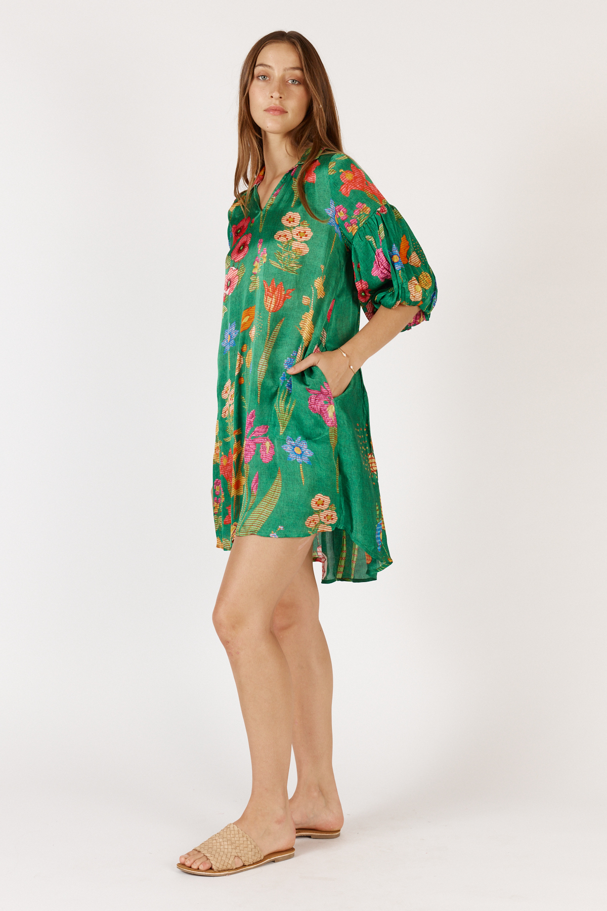 RYY Tea Dress Emerald - Image 4