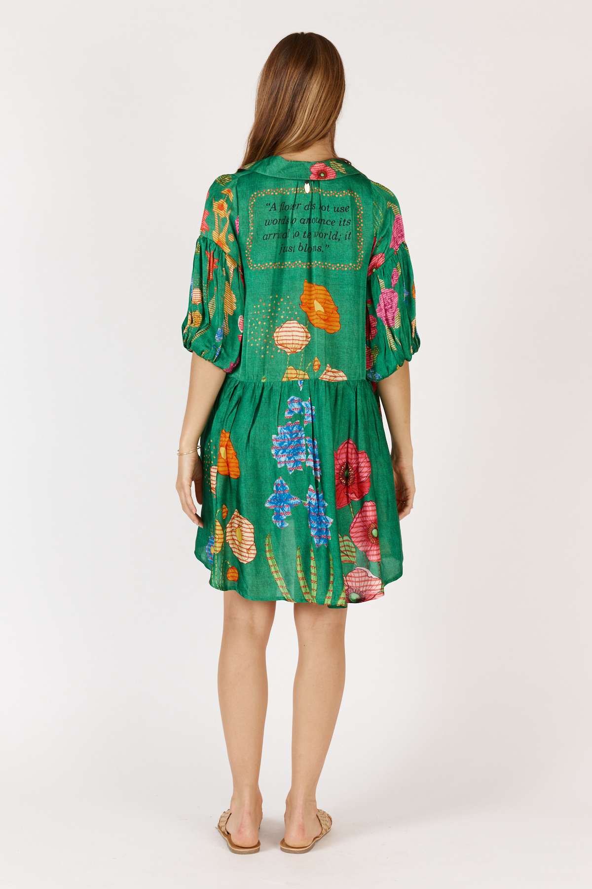 RYY Tea Dress Emerald - Image 3