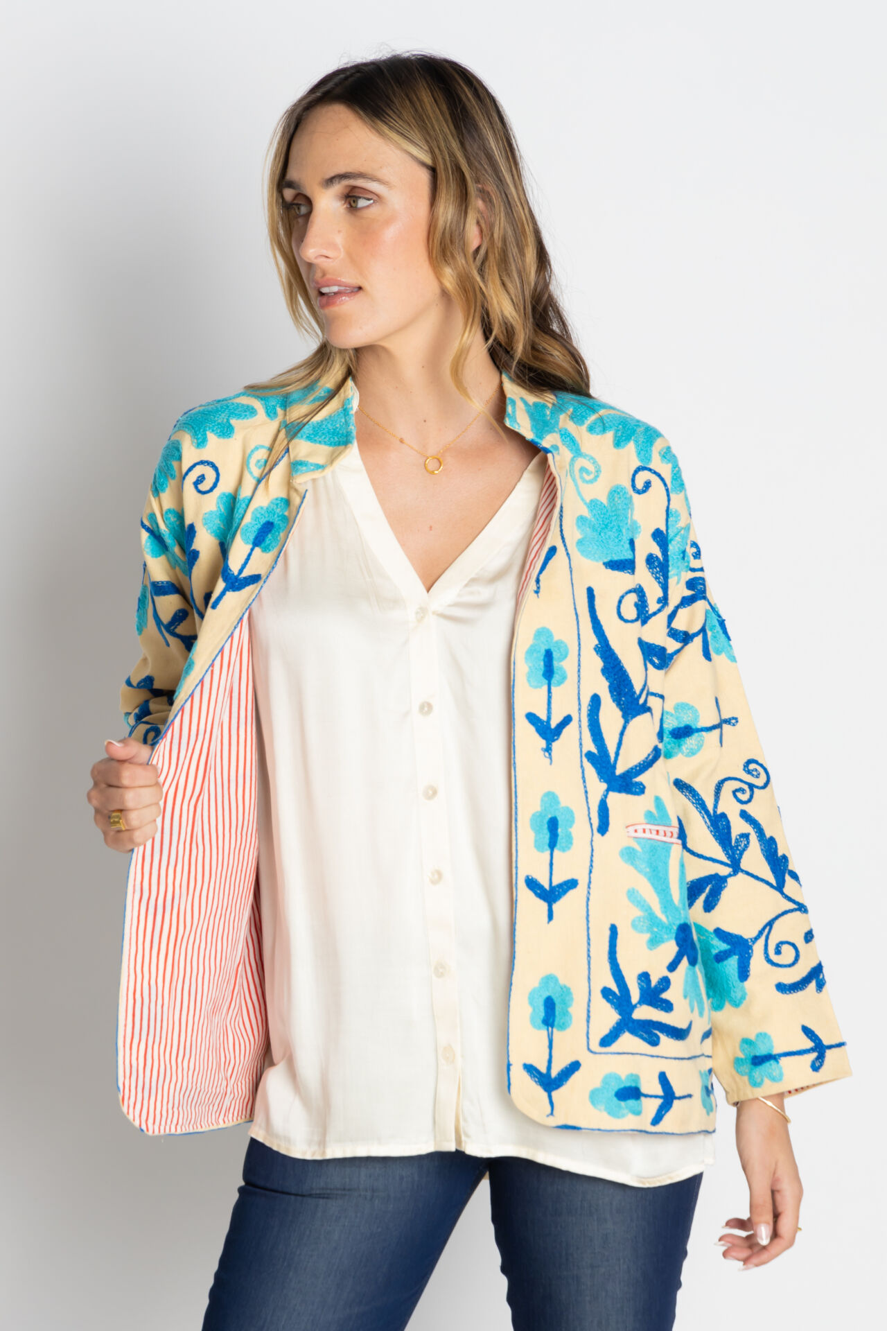 RYY Nashville Embroidered Jacket Blue - Image 5