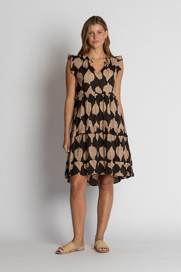 IBSA Virginia Sleeveless Dress Espresso